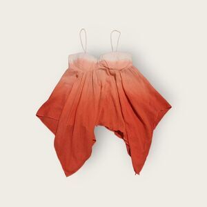 Vintage Y2k Rampage orange and cream ombre empire waist flowy boho camisole